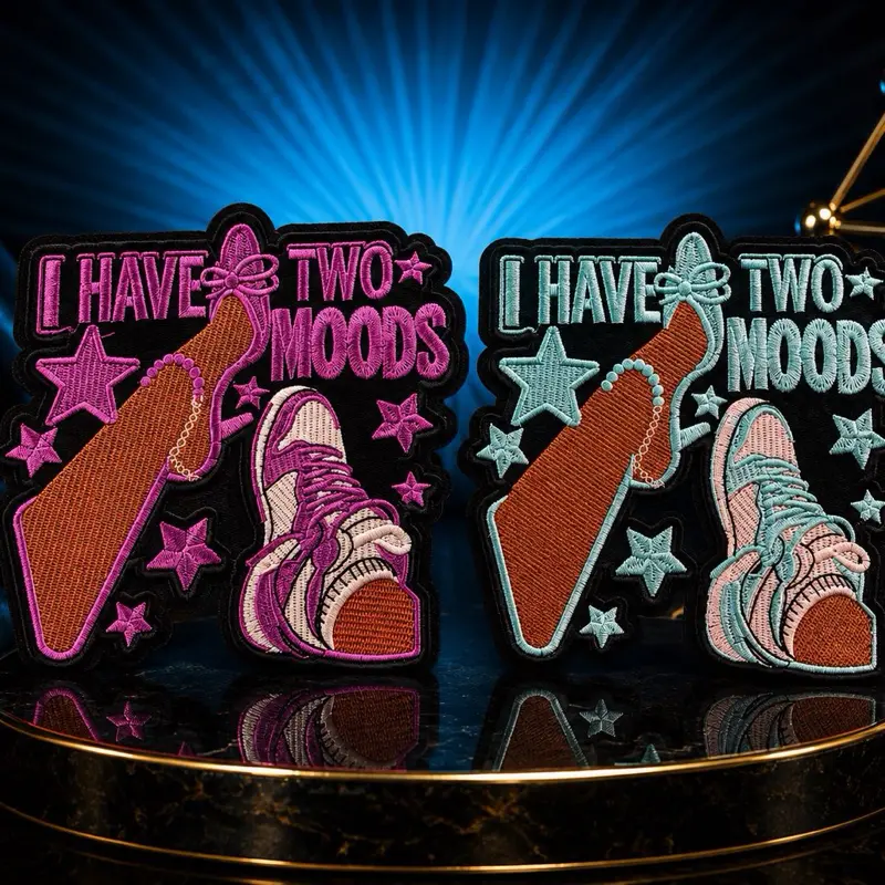 I Have Two Moods Iron-On Medium Patch