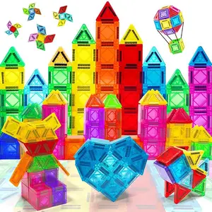 58/108pcs Mini Magnetic Building Blocks, Geometric Shapes, Small Size Creative Toys for Kids, Perfect Gift for Boys Girls