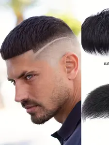 Natural Short Straight Hair Wig for Men & Women, Realistic Heat Resistant Synthetic, heat resistant wigs, Natural Forehead Coverage, Easy Wear, Daily Use, Natural Looking Wig