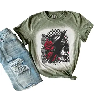 Elder Emo Ash Grey T-Shirt - Bleached - Gildan - Unisex Casual Cotton