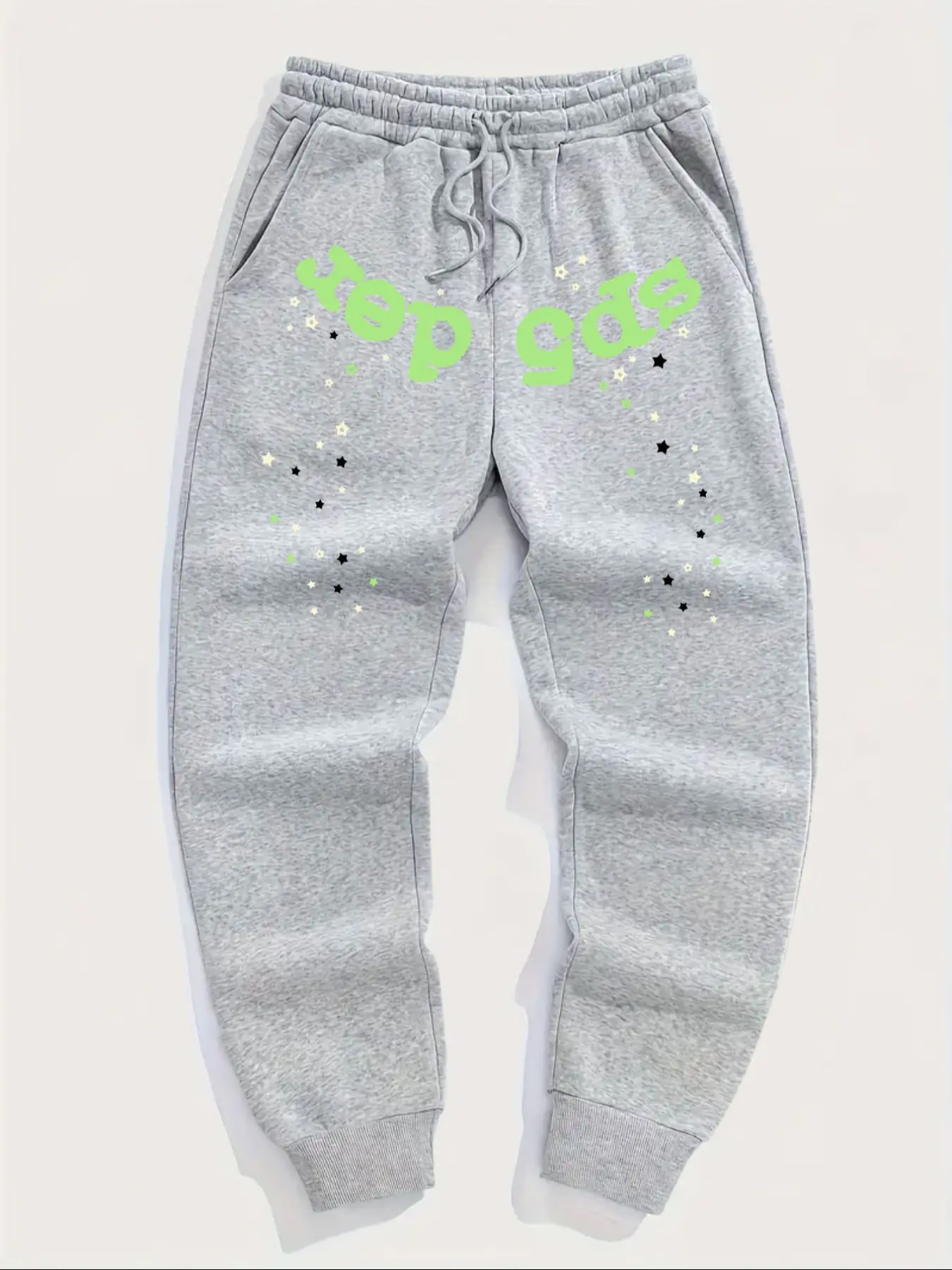 Men's Casual Fitted Knitted Sports Pants with Drawstring Waistband, Thick Fabric Adjustable Drawstring Sweatpants for Fall & Winter, Versatile Active Lifestyle Wear
