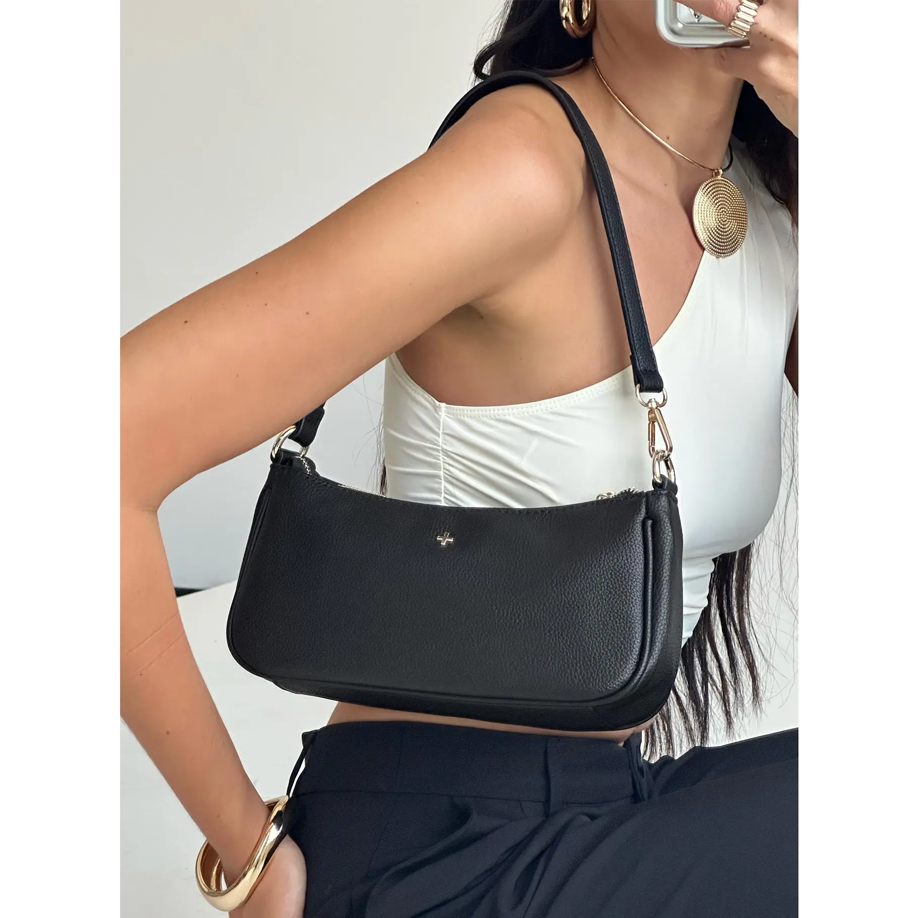 Peta & Jain Piper Bag Black Pebble