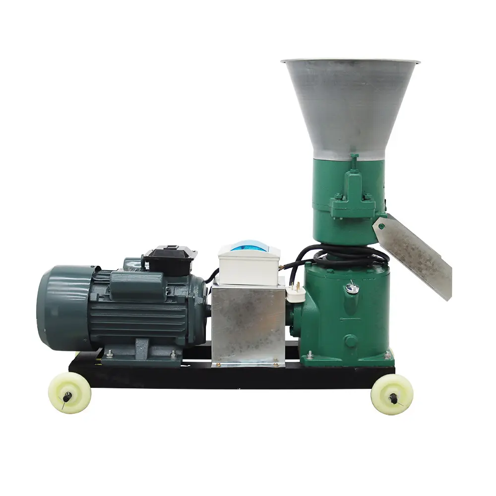 YOKOMA Farm Animal Pellet Mill Machine 6mm Chicken Feed Pellet 2 Rollers 220V 150kg/h Animal Food Maker Feed Granulator Machine