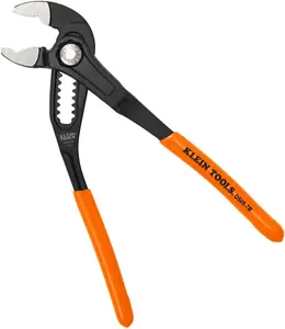 Klein Tools D5057B 7/10/12-Inch Adjustable Pliers Quick-Adjust Klaw Pump Pliers Compact Design with V-Jaw and Hardened Teeth for Maximum Torque