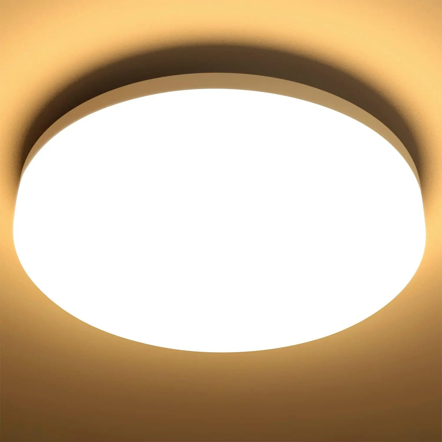 Lepro 15 watt Flush Mount LED Ceiling Light Fixture for Bathroom Waterproof Soft Warm White 3000 Kelvin 1250 Lumen 120 watt Equivalent Ceiling Lamp for Kitchen, Laundry, Bedroom, Hallway