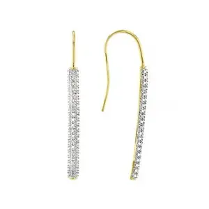 JTV White Diamond Accent 14k Yellow Gold Over Brass Drop Earrings 4.3 out of 5 stars 4.3 (12)
