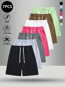 7-Pack Men’s Shorts – Summer Essential, Loose Casual Versatile Breathable Quick-Dry Trendy Sports Shorts — Ideal for Gym, Running, Everyday Casual Wear, and Home Use