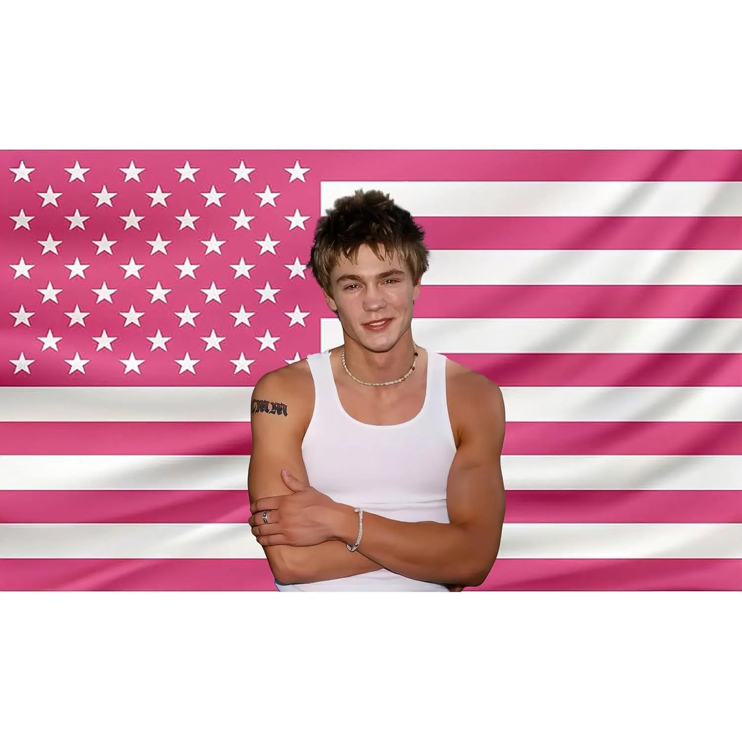 Art tapestry Chad Michael wall hanging national pink murray american flag poster blanket suitable for college dorm cave bedroom living room pink flags for bedroom merch fan gift Decor Curtain Decoration Linen