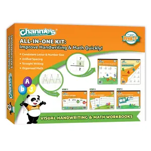 Channie’s Pre-K-1st All-In-One-Kit. Improve Writing & Math Quickly-5 workbooks