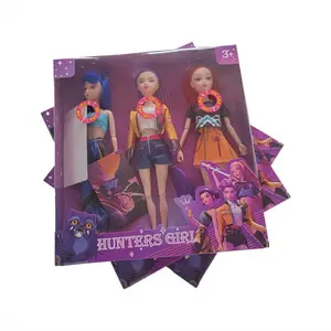 2026 Hot Music Style 3-Piece Trendy Music & Lighting Cosplay Set Anime Figure Rumi Mira Zoey Action Figure Cosplay Doll Cute Gift for Kids Birthday Gifts Perfect Birthday Present for Girls