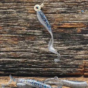 Smoke Shad Curly Kicker Crappie Bait