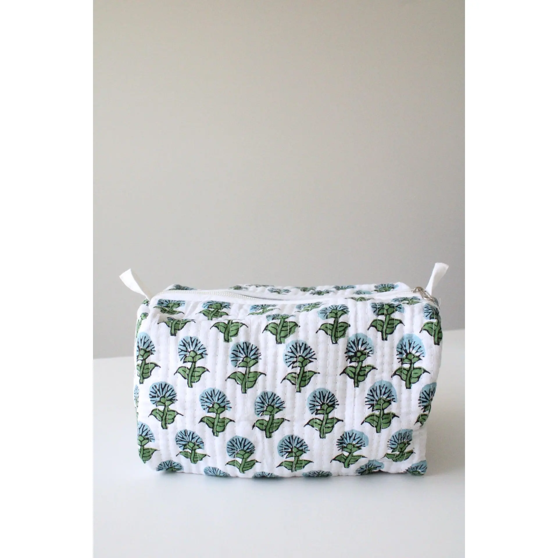 Maggie Quilted Travel Pouch (Medium) - wipeable interior luggage