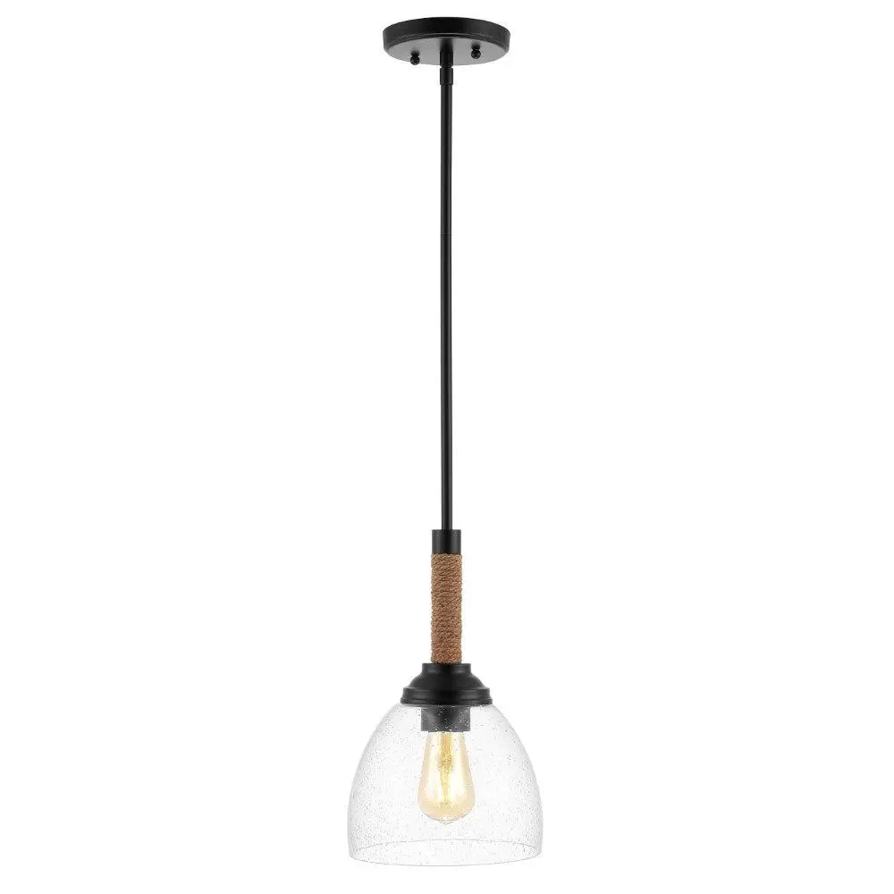 JONATHAN Y Bohemian Style Loop Metal Ring Pendant - Integrated LED, Adjustable, Farmhouse Lamp, Home Decor Lighting, Modern Rustic Lamps for Bohemian Style Bedroom, Living Room
