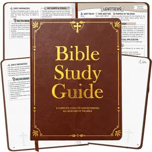 Bible Study Guide For Women & Men, Study All 66 Books of the Bible with Reflection Notes, 52-Week Bible in a Year Devotional Journal, Prayer Journal & Scripture Notebook, Large Print Lay-Flat Premium Hardcover Christian Workbook