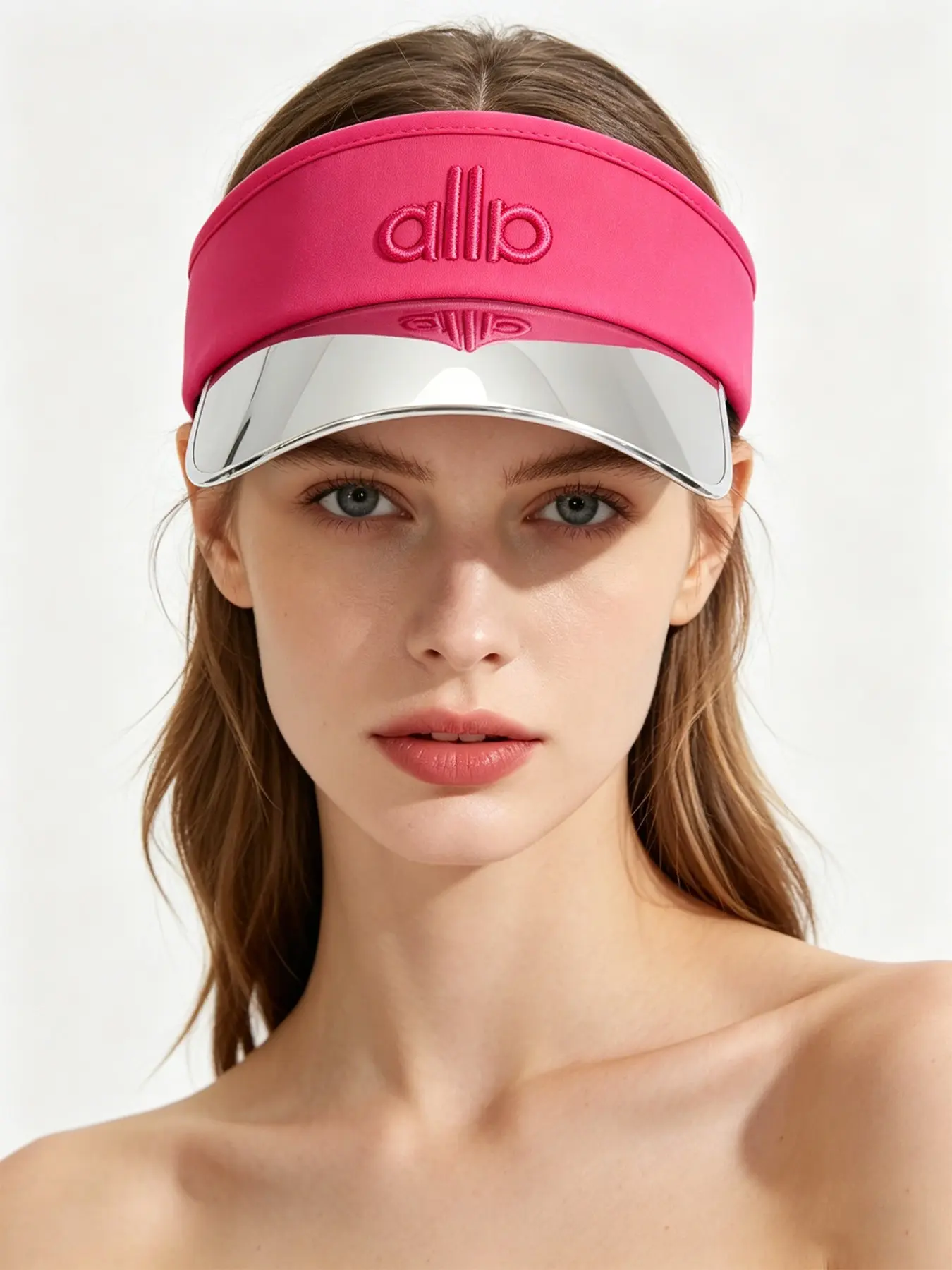 No more flat hair! Mirror sun visor hat, Adjustable Sunscreen Hat, perfect for beach & cycling