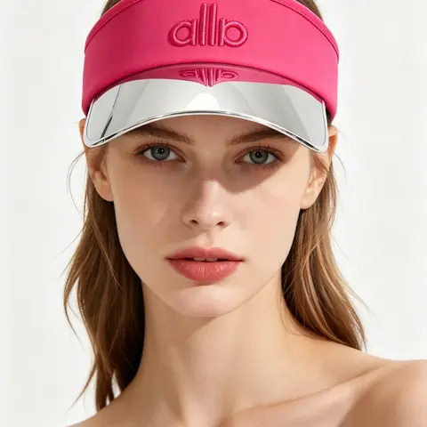 No more flat hair! Mirror sun visor hat, Adjustable Fit Hat, perfect for beach & cycling