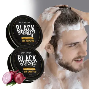 Men'S Black Hair Soap 100g-2pcs, Contains Glycerin And Vitamin E, Gently Cleanses And Moisturizes Hair, Essential For Daily Hair Care, Perfect For All Hair Types, Perfect Gift For Boyfriend And Family, Perfect For Birthday/Father'S Day/travel
