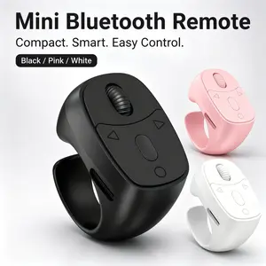 1 Pcs Portable Ring‑Type Smart Bluetooth Remote Control, Minimalist Futuristic Tech Style, 10‑meter Long‑Distance Sensing One‑Key Page‑Turning & Selfie Multi‑Function Compatible With TikTok, Novels & Multiple Apps, For Commuters, Drama‑Watching Readers &