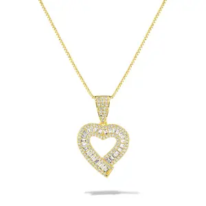 Love on Top Pendant | Brass | Gold & Silver Heart Necklace