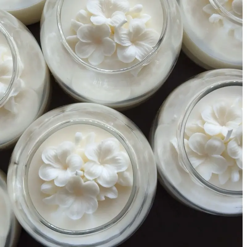 Personalized Floral Candle Spring Breeze Scented Soy Wax Candle with Cork Lid Aesthetic Gift for Reader Custom Relaxation Candle Decor smelling candles original