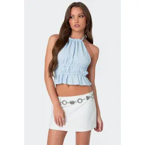 Double Drawstring Backless Top