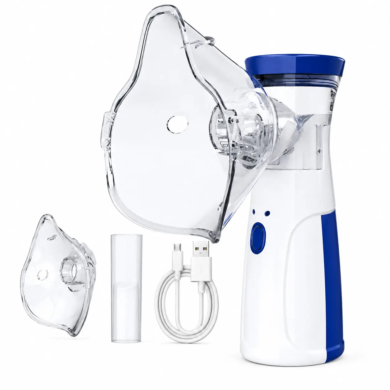 Portable Mesh Nebulizer with Auto-Cleaning,Handheld Nebulizer for Adults Quiet Operation,Rechargeable Handheld Humidifier for Respiratory Care at Home/Travel summerwins self-cleaning mode usb