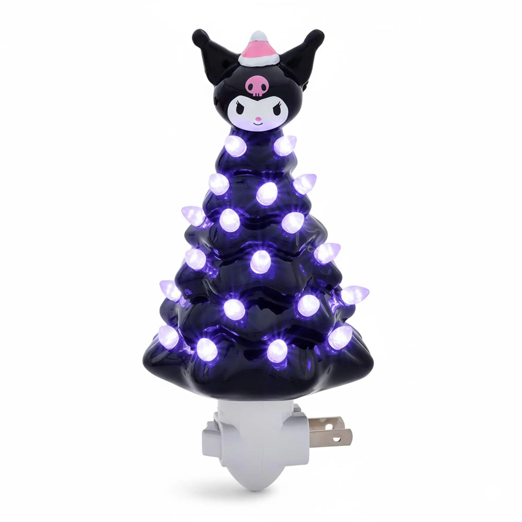 Sanrio Kuromi 6-Inch Ceramic Christmas Tree Plug-In Nightlight