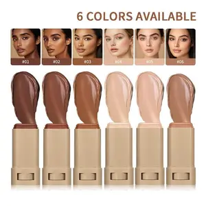 Ibcccndc 6 Color Concealer Stick with High Coverage, Flawless Coverage, Smooth Texture Suitable for All Skin Tones, Effortlessly Hides Flaws & Dark Circles