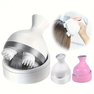 Portable Scalp Massager Comb with 4 Massage Claw Heads, Rechargeable Head Massager with Vibration, 96 Kneading Nodes for Humans and Pets, Rechargeable Scalp Massagers