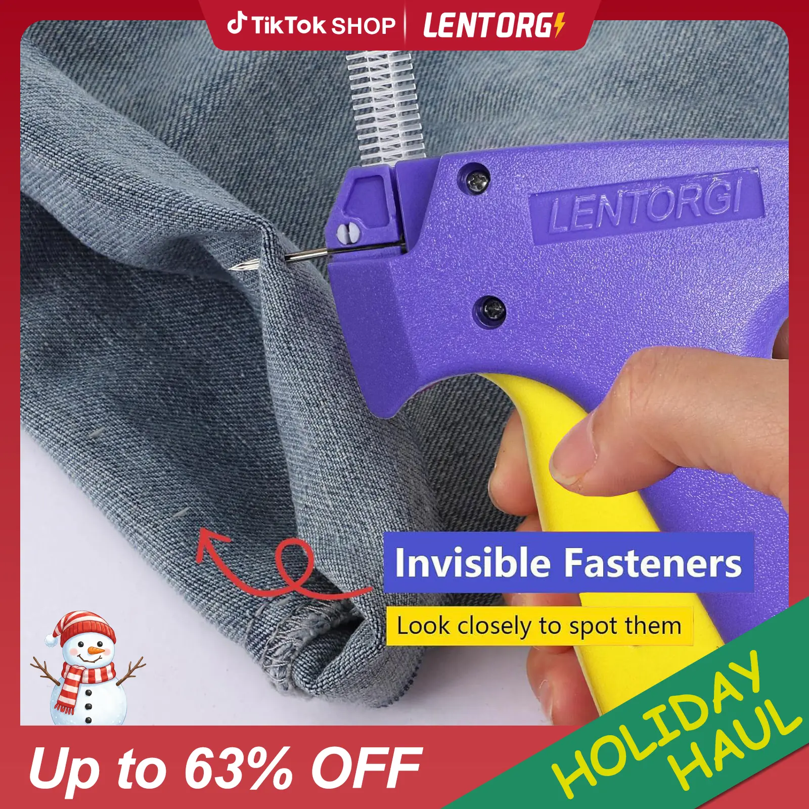 【Lentorgi 】Mini sewing gun, fast clothing fastener, clothing price tag gun, label sticking gun, label gun kit, quilting nail gun, handmade 1000 fasteners