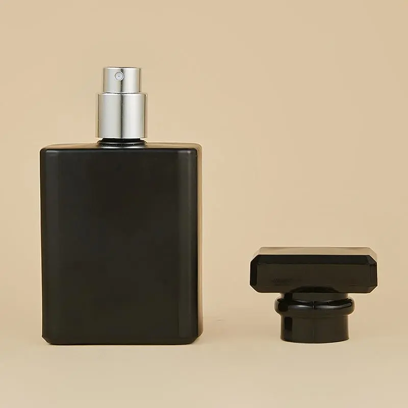 Lightweight Glass Spray Bottle, Empty Perfume Bottle with Square Lid, Daily Cosmetic Makeup Dispensing Bottle for Women & Men, Durable, Makeup Tools, Daily Use