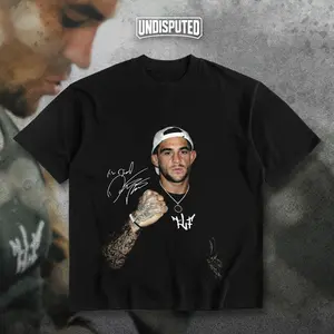 Dustin Poirier Boxing Signature Heavy Cotton T-shirt MMA Fight Night Shirt UFC Fan Apparel Pump Cover Casual Street Style Direct-to-garment Printing