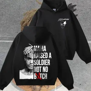 XXXTentacion Hoodie, Mama Raised A Soldier Shirt, Vintage Rapper 2 sided T-Shirt, Retro Tribute Rapper Pullover, xxxtentacion Y2K tee, Gift For Him, Streetwear Top X
