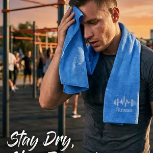 Super Absorbent Sports Towel for Men and Women, Embroidered Quick Drying Fitness Towel, Ideal for Gym and Outdoor Activities, Quick Drying Towels, Workout Towels