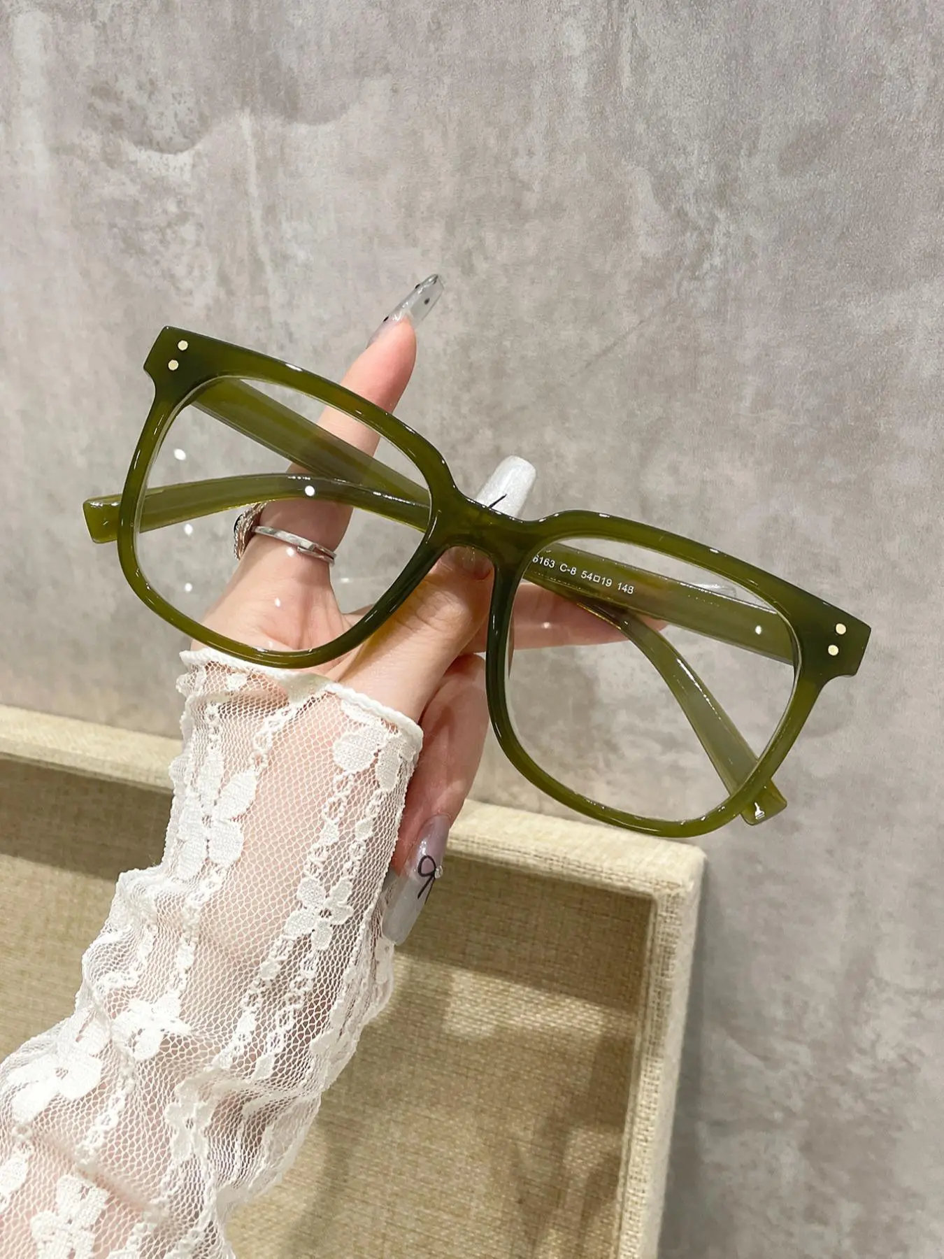Women's Fashionable Square Frame Eyeglasses, Casual Trendy Anti-blue Light Eyeglasses for Everyday Use, Fashion Accessories for Outdoor Activities, Stylish Square Frames Eyeglasses, Stylish Trendy Eyewear