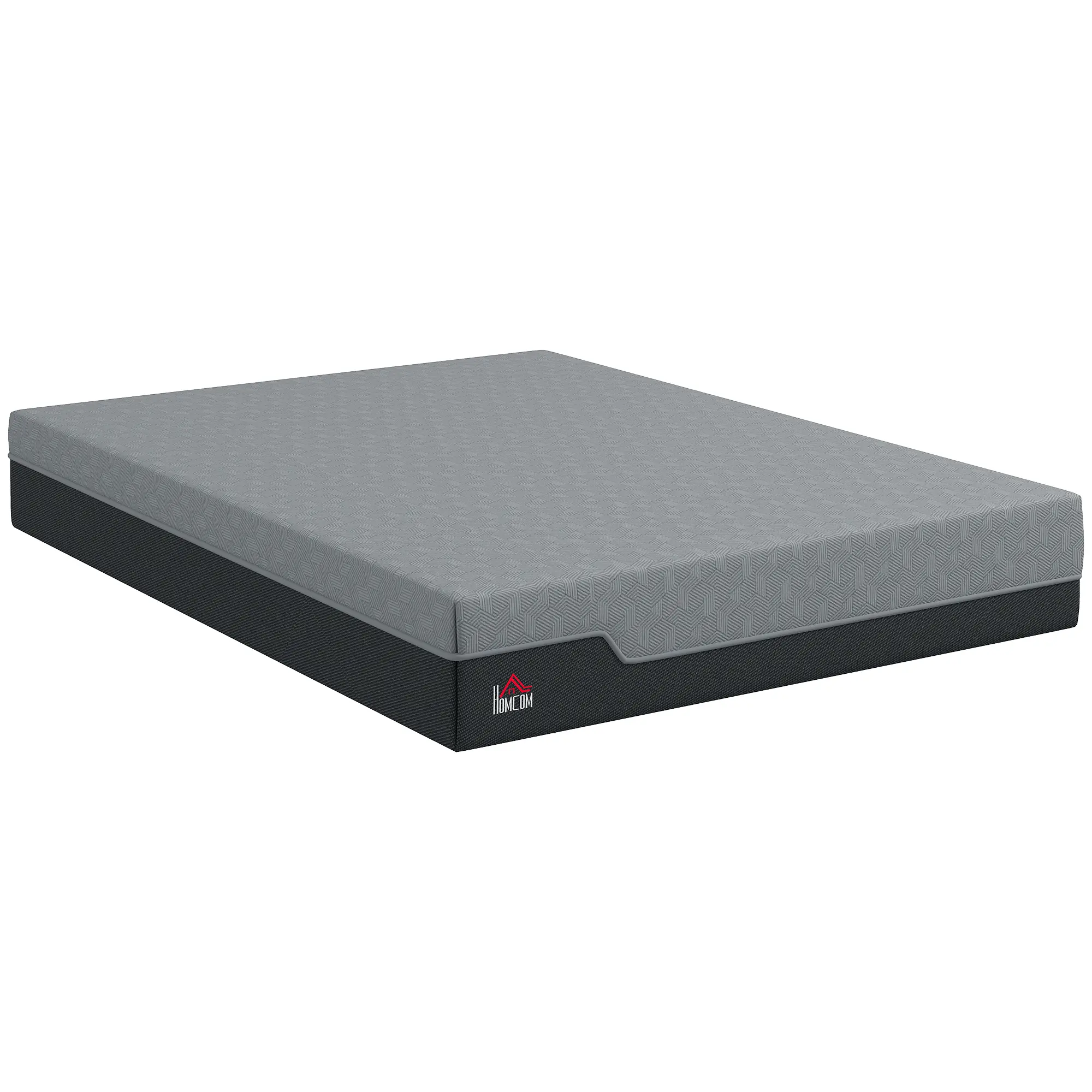 HOMCOM Queen Mattress, 12 Inch Gel Cooling Memory Foam Mattress for Cool Night Sleep, Graphene Bed in a Box for Pressure Relief, with Washable Cover, Made in USA, CertiPUR-US Certified, Medium Firm