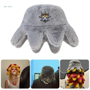 Plush Animal Fisherman Hat For Men Women  Outdoor Activity Travel Hiking