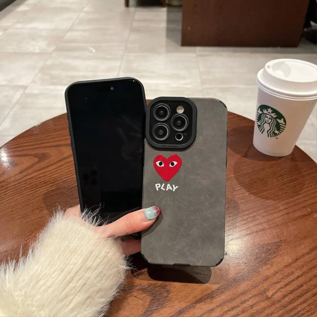for iPhone 17 16 15 14 13 Pro Max luxury couple Fashion Play Cherish Phone Case  Suede Textured Couple's Edition Premium Full Coverage Silicone Matte Shockproof Protective Case for Men Women