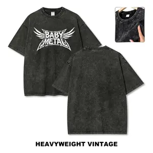 Unisex Babymetal Vintage Washed Graphic T-Shirt – Retro Rock Style Tee, Casual Short Sleeve Streetwear Top