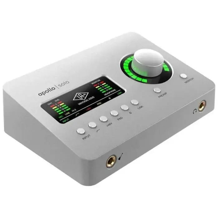 212 MAIN Universal Audio Apollo Solo Heritage Edition Digital Recording Interface - Thunderbolt 3 Plug, Unison Technology, Unison Mic Preamps, Mixing, Conversion, Analog, Realtime Analog Classics Bundle Studio Equipment for Guitar Players