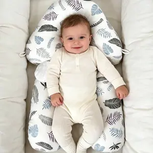 Newborn Baby Pillow Dual-Sided Universal Design, Soft Plush Material, Cute Animal Print Pattern, Ideal Gift for New Parents