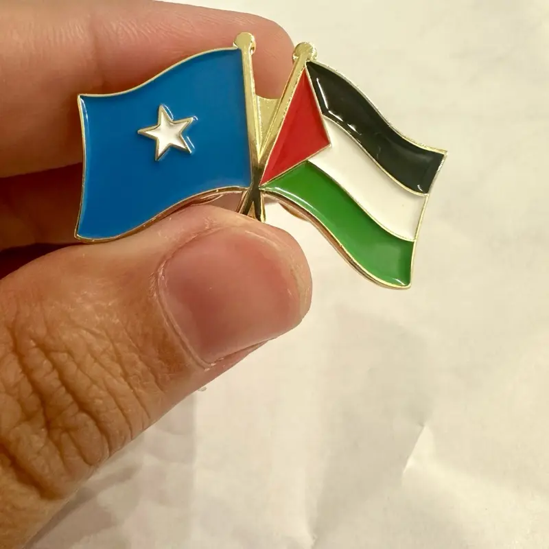 Palestine & Somalia Flags pin