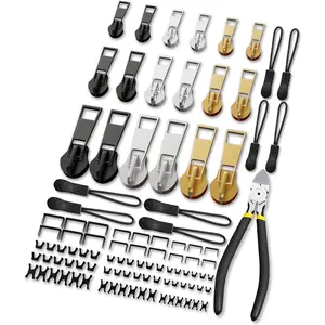Upgraded 99PCS Zipper Repair Kit, Zipper Replacement Slider Kit with Pull Replacement & Plier, Easy Install, for Jacket Backpack Luggage 3 Sizes #3 #5 #8