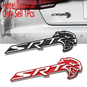Metal 3D Car Trunk Sticker Rear Side Decal Automobile Decals for Dodge Cat Srt Emblem, Sxt Challenger Durango Viper Caliber Badge Decoration Vehicle Exterior Decoration, Automotive Accessories