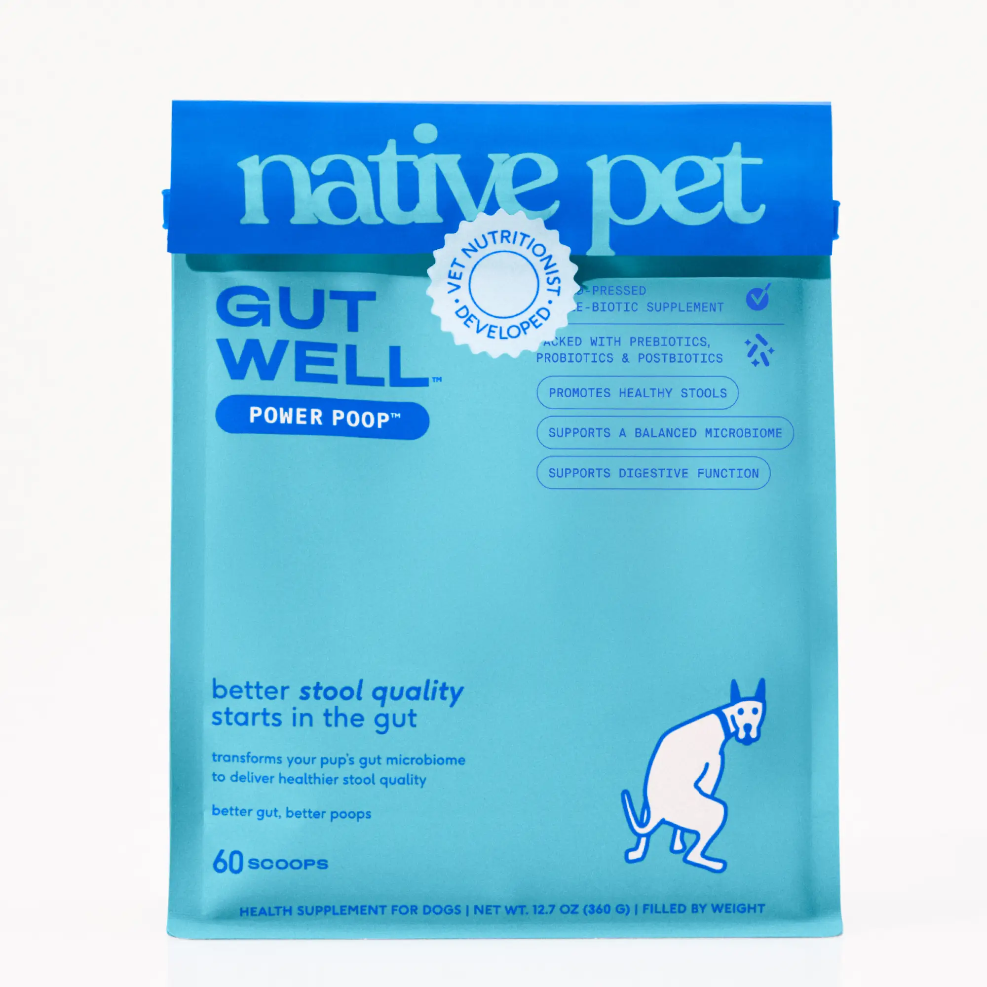 Native Pet GutWell Power Poop - Digestive Enzymes for Dogs - Digestive Support,...
