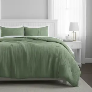 LUXURIOUS PINCH PLEAT TEXTURED COMFORTER SET