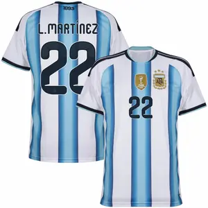 White And Blue Argentina Home Lautaro Martinez Jersey 2026, Argentina White And Blue Lautaro Martinez Home Short Sleeve Soccer Shirt