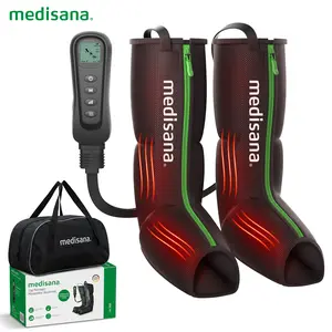 Medisana Leg Massager 【2 Year Warranty】 with Heat and Compression, Leg Massager for Circulation and Pain Relief, Foot and Calf Massager Machine for Edema, Relax Recover-Special Gift