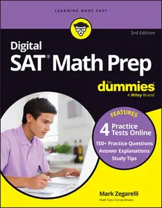 USED Book - Digital SAT Math Prep for Dummies: Book + 4 Practice Tests Online, Updated for the New Digital Format by Zegarelli, Mark (Paperback) - english