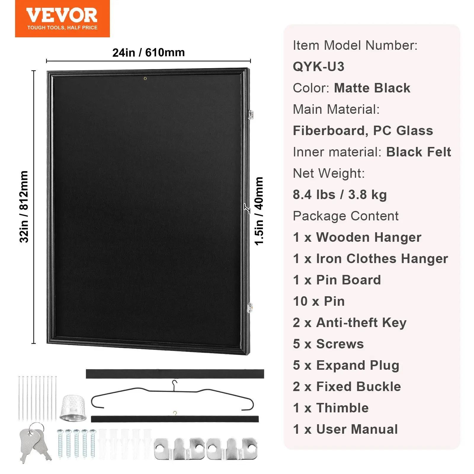 24*32*1.5"【Vertical】【1 Pcs】